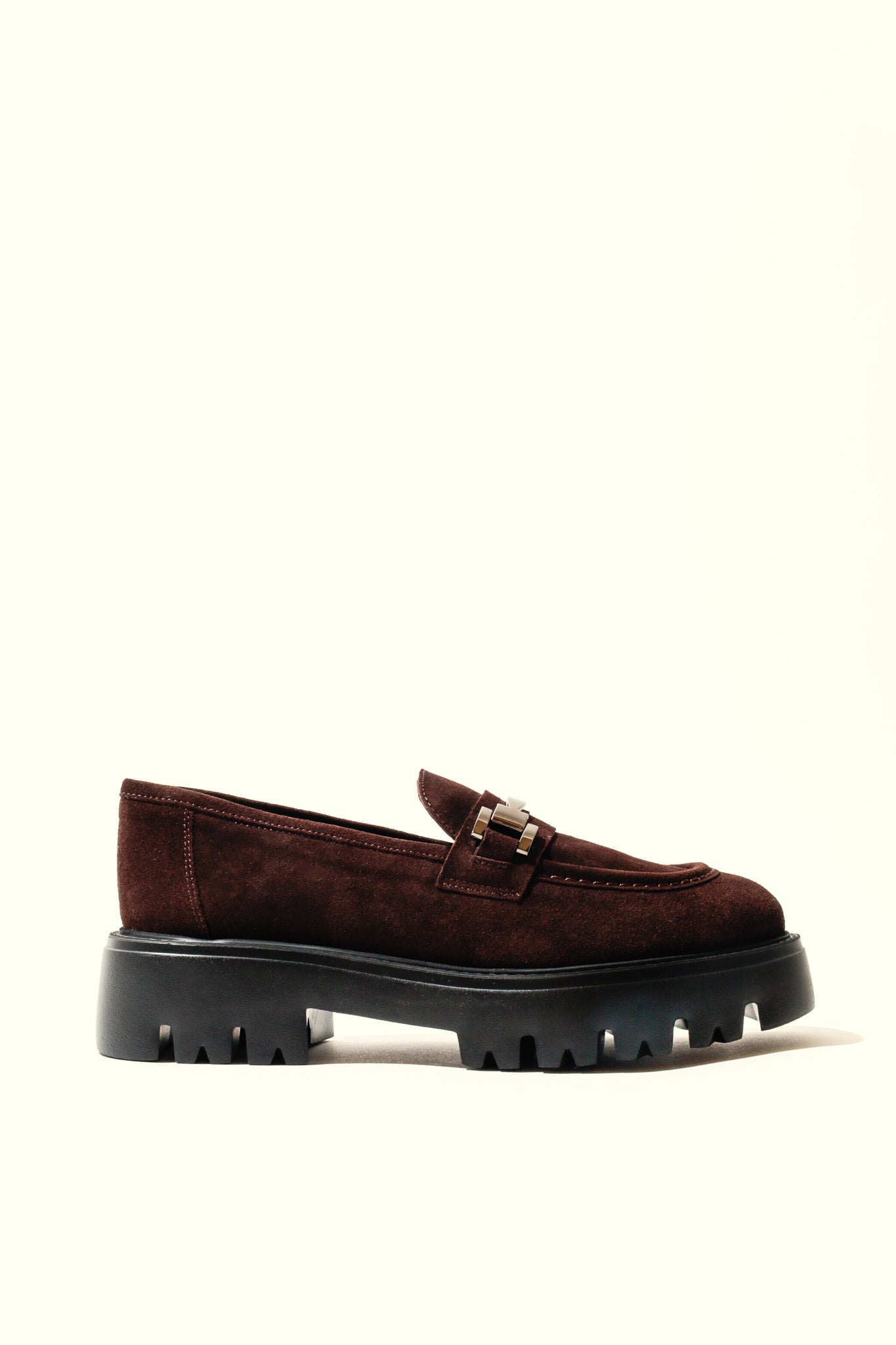 AINOHA CHOCOLATE – Suede Loafers with Horsebit and Extra-Light Sole KMB shoes
