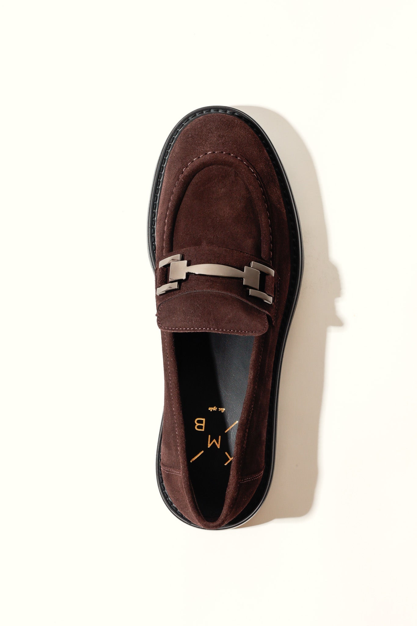 AINOHA CHOCOLATE – Suede Loafers with Horsebit and Extra-Light Sole KMB shoes