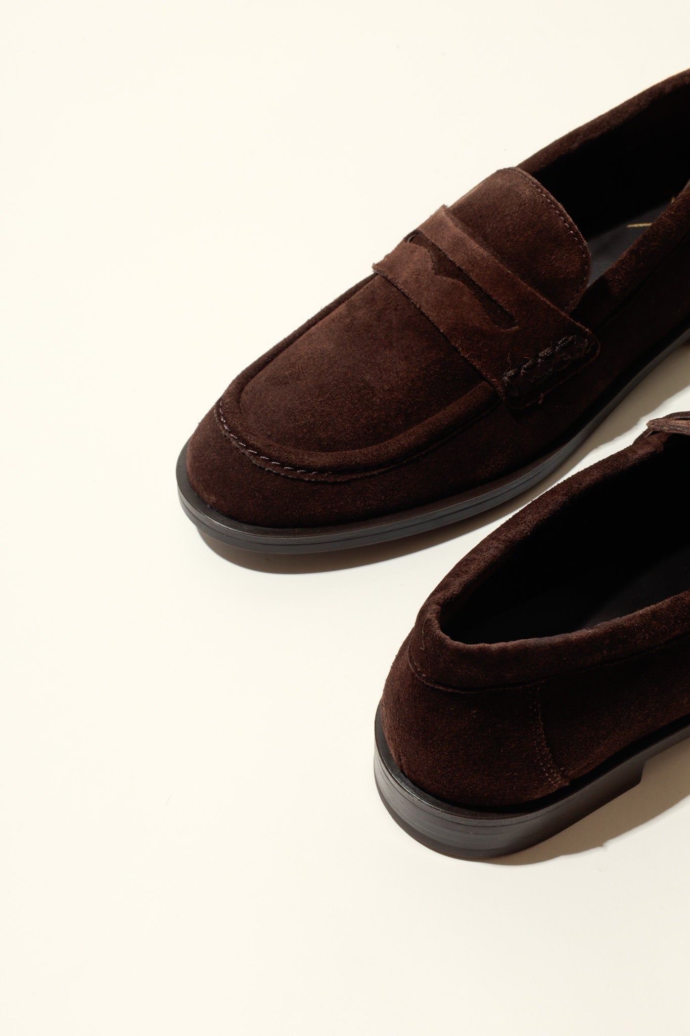 EMILIA TAUPE – Soft Leather Loafer Flats KMB shoes
