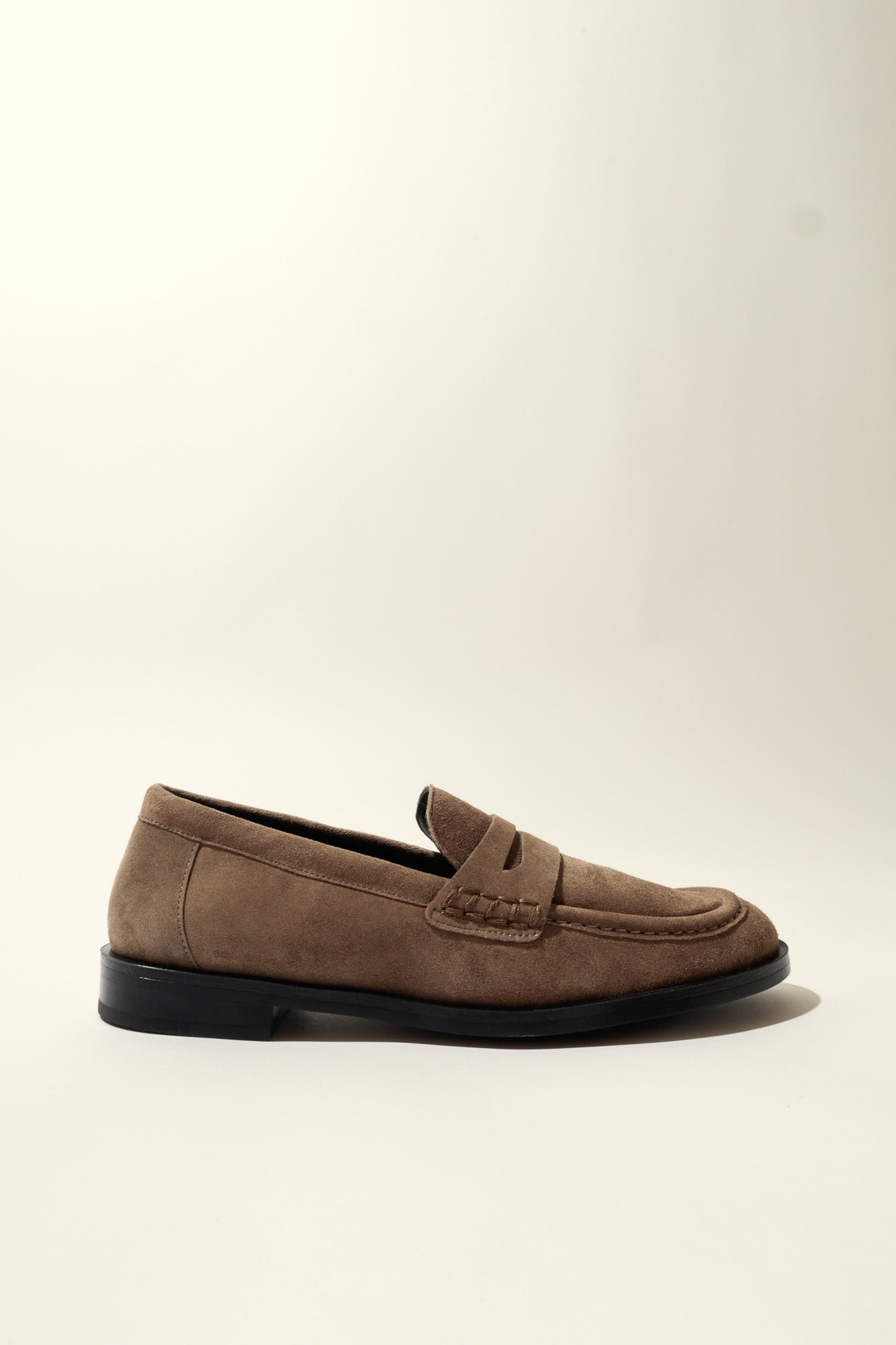 EMILIA TAUPE – Soft Leather Loafer Flats KMB shoes