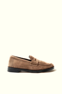 EMILIA TAUPE – Soft Leather Loafer Flats KMB shoes