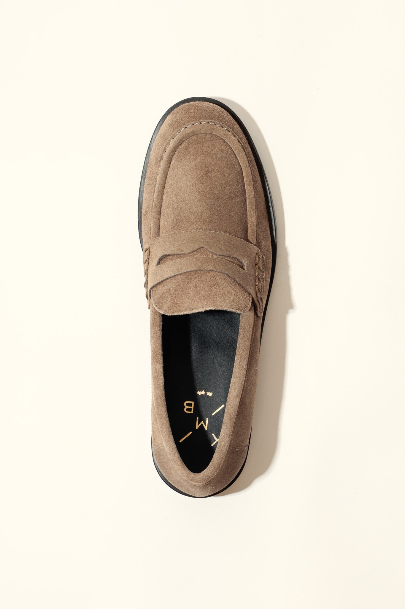 EMILIA TAUPE – Soft Leather Loafer Flats KMB shoes