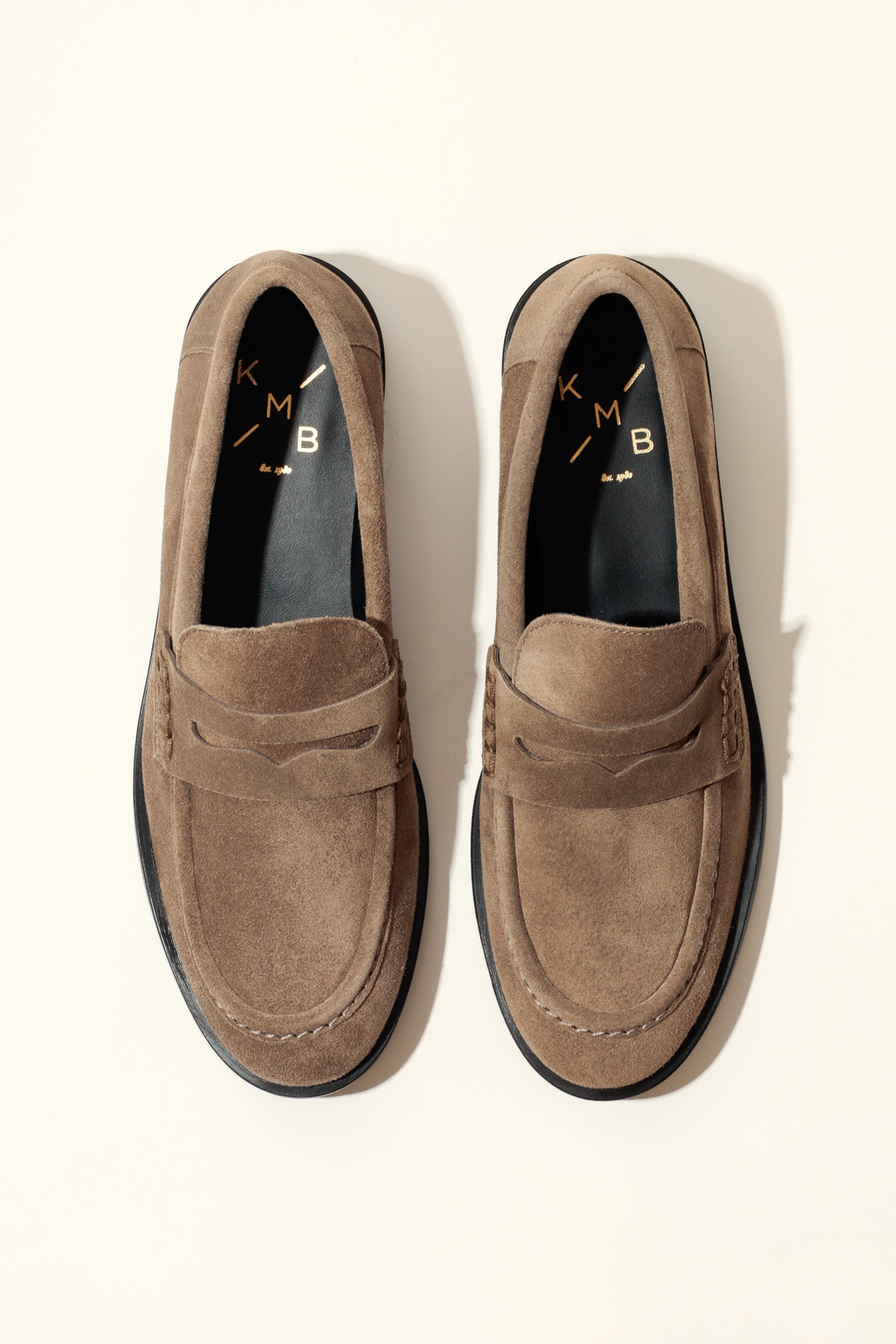 EMILIA TAUPE – Soft Leather Loafer Flats KMB shoes