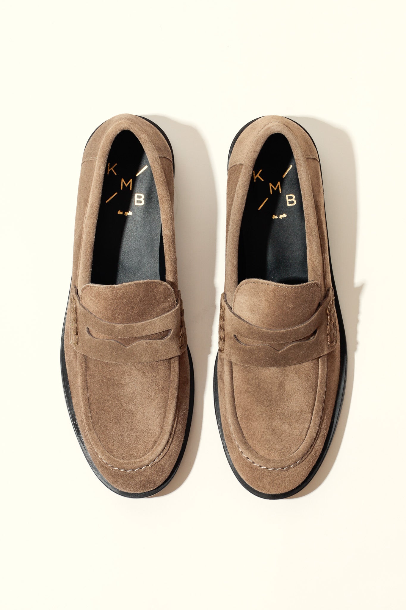 EMILIA TAUPE – Soft Leather Loafer Flats KMB shoes