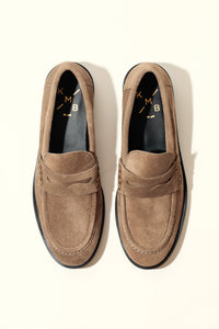 EMILIA TAUPE – Soft Leather Loafer Flats KMB shoes