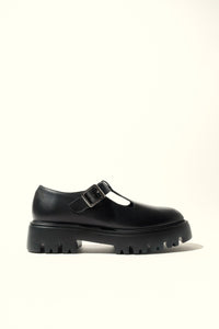 SALOME BLACK – Extra Light T-Bar Leather Shoes KMB shoes