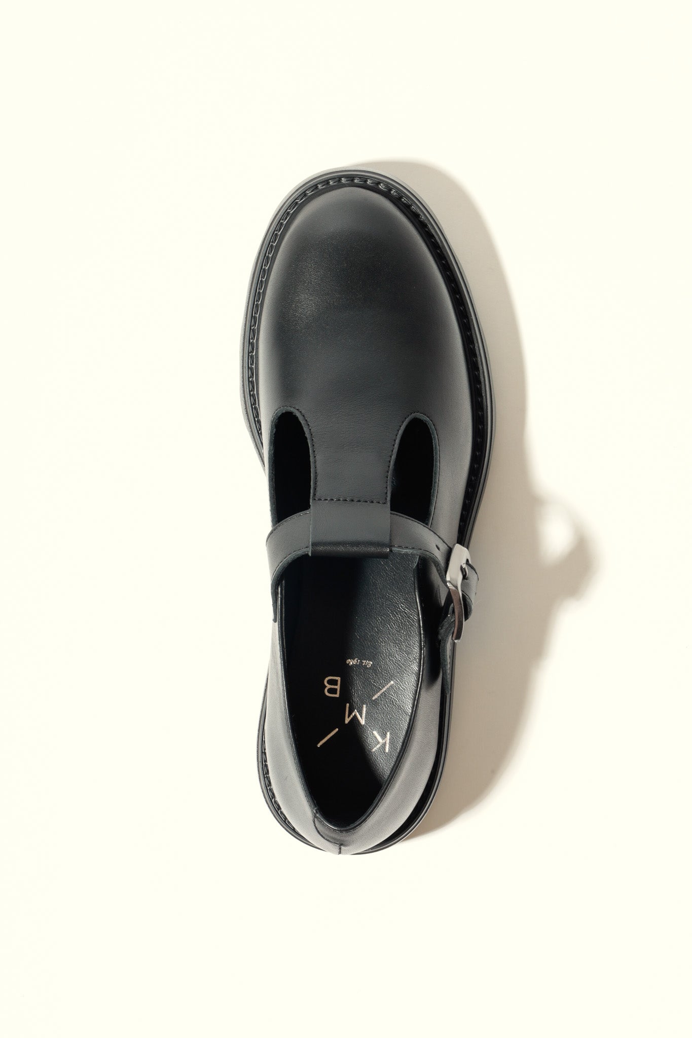 SALOME BLACK – Extra Light T-Bar Leather Shoes KMB shoes