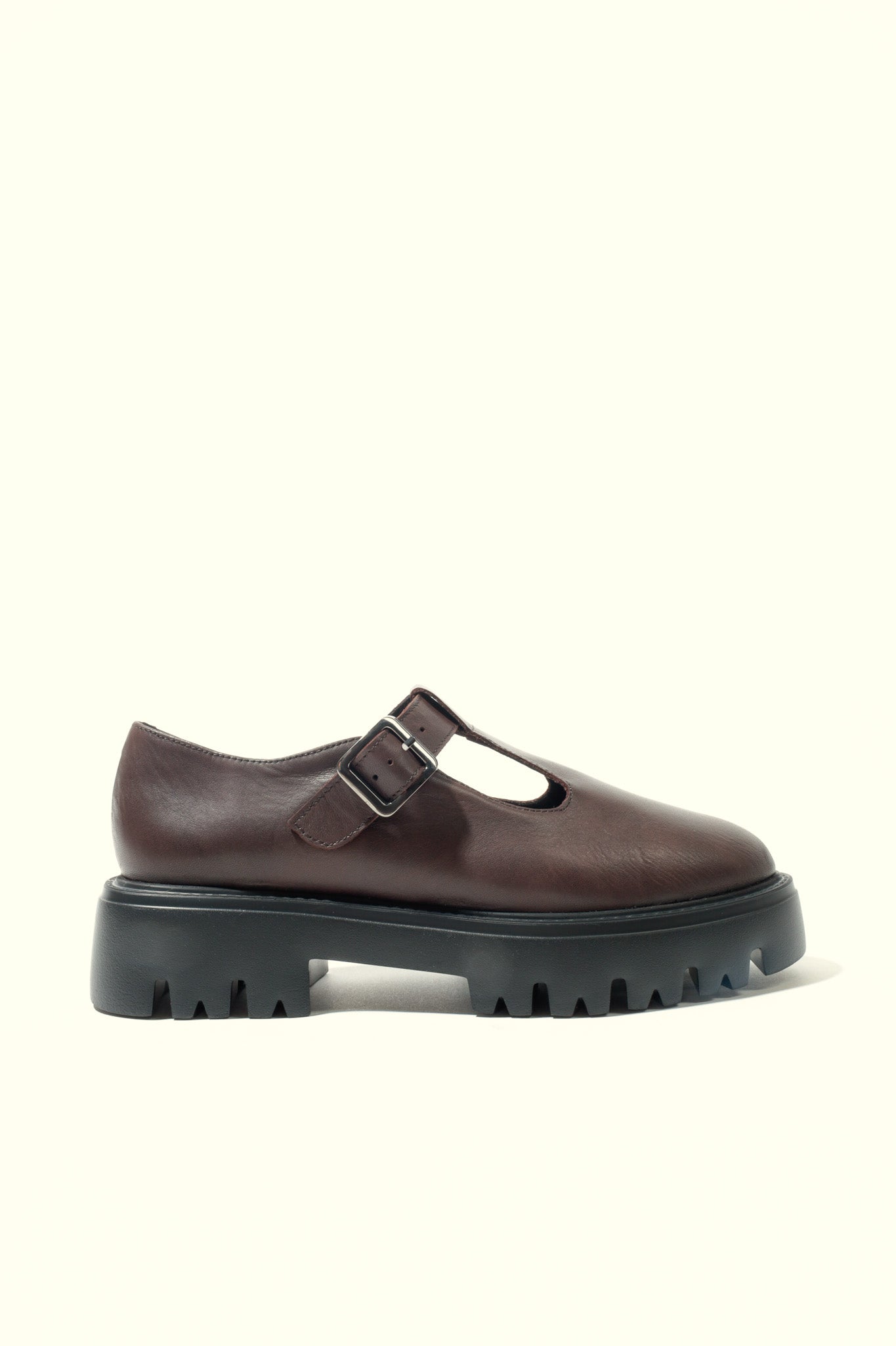 SALOME CHOCOLATE – Extra Light T-Bar Leather Shoes KMB shoes