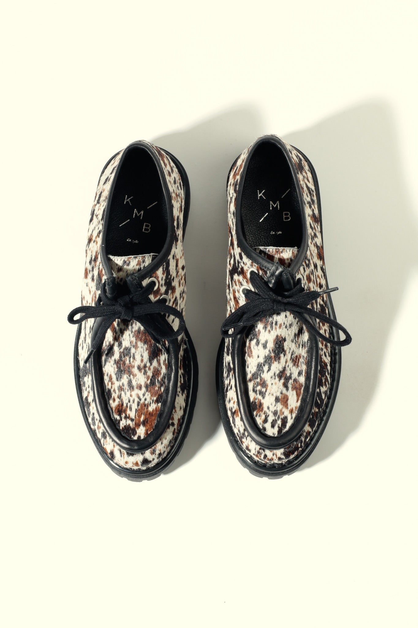 ODDA COW PRINT - Chunky Sole Wallabee Shoes KMB shoes