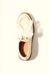 ODDA LATTE - Chunky Sole Wallabee Shoes with Tulle Laces KMB shoes